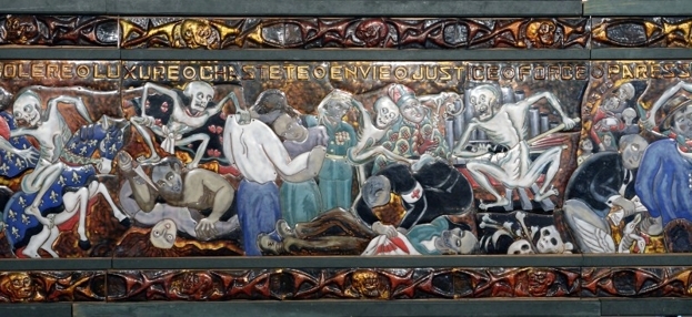 Danse macabre – émail polychrome – 1944-1949 (0,94 m x 6,00 m) - détail - photo Yvan Marcou