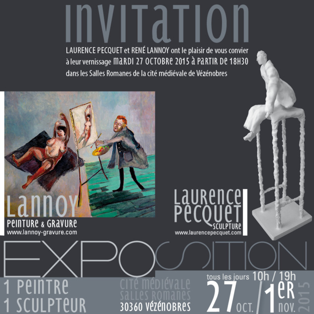 Laurence Pecquet et René Lannoy exposent à Vézénobres Laurence Pecquet et René Lannoy exposent à Vézénobres