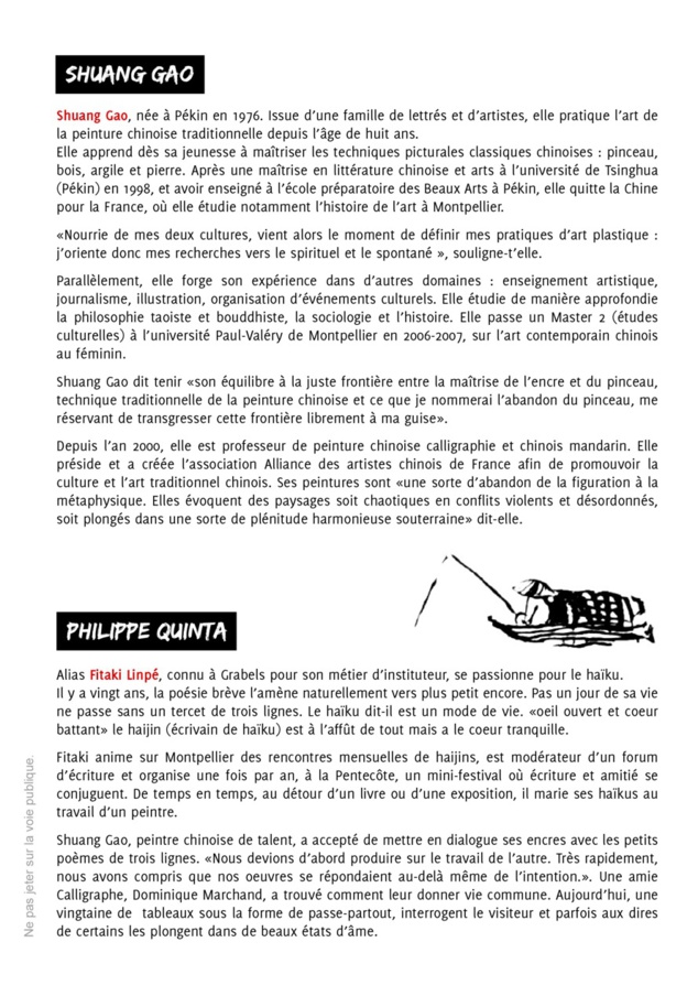 Haïku & Encre chinoise à Grabels Haïku & Encre chinoise à Grabels