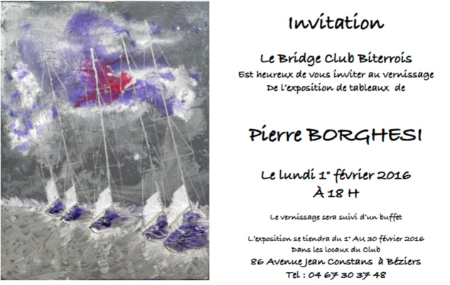 Bridge club de Beziers expose Pierre Borghesi Bridge club de Beziers expose Pierre Borghesi