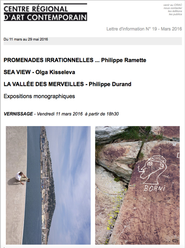 PROMENADES IRRATIONNELLES ... Philippe Ramette - Sète PROMENADES IRRATIONNELLES ... Philippe Ramette - Sète