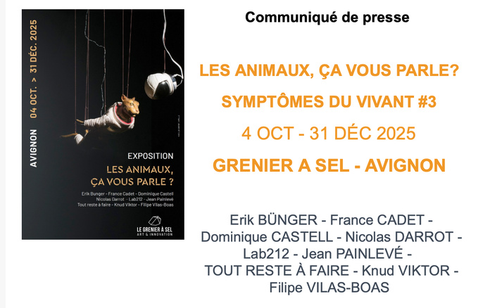 Exposition de la trilogie « Symptômes du vivant » - GRENIER À SEL - AVIGNON Exposition de la trilogie « Symptômes du vivant » - GRENIER À SEL - AVIGNON