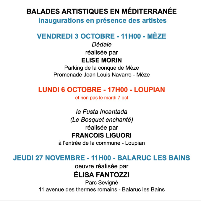 BALADES ARTISTIQUES EN MÉDITERRANÉE