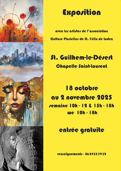 Exposition - Culture Plurielles - Saint-Guilhem-le-Désert Exposition - Culture Plurielles - Saint-Guilhem-le-Désert