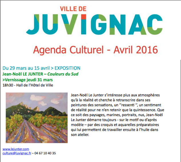 Ville de Juvignac - Jean-Noël LE JUNTER – Couleurs du Sud Ville de Juvignac - Jean-Noël LE JUNTER – Couleurs du Sud