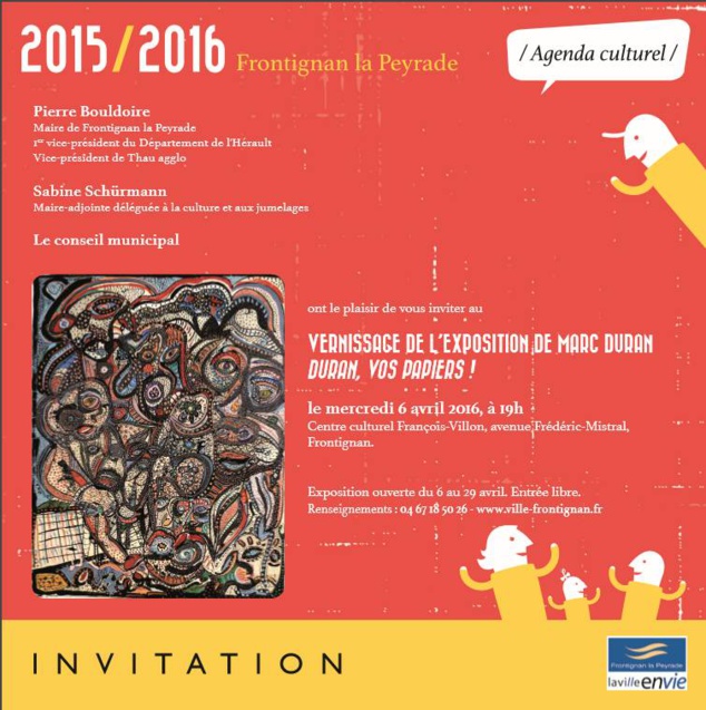 Marc Duran expose à Frontignan Marc Duran expose à Frontignan