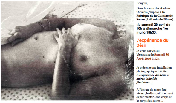 Exposition L'Expérience du désir à Sauve Exposition L'Expérience du désir à Sauve