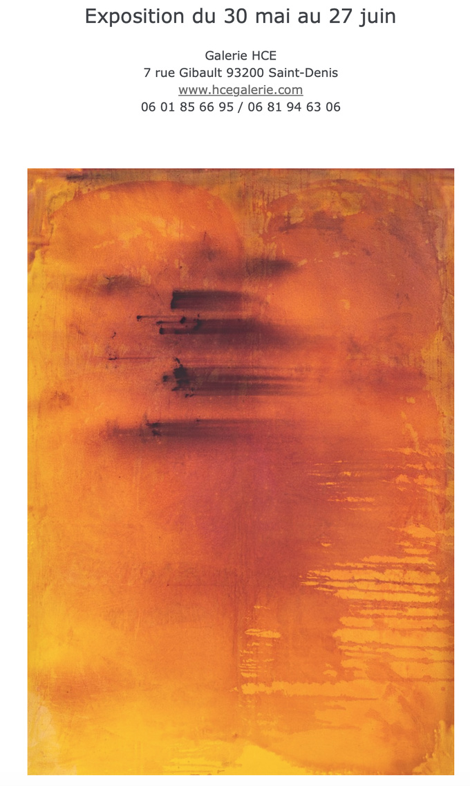 Exposition "Ocre, l'odeur du chèvrefeuille" à la galerie HCE à Saint-Denis - 93200