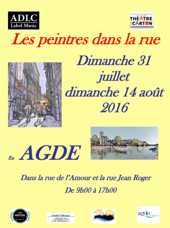 Journées "Peintres dans la rue" organisées à Agde. Journées "Peintres dans la rue" organisées à Agde.