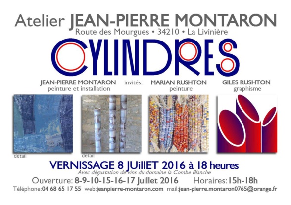 Exposition Cylindres, atelier Jean Pierre Montaron Exposition Cylindres, atelier Jean Pierre Montaron