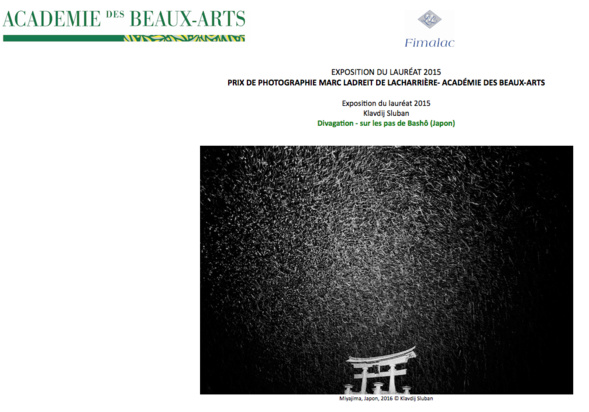 EXPOSITION KLAVDIJ SLUBAN/ PRIX DE PHOTOGRAPHIE MARC LADREIT DE LACHARRIÈRE - Paris EXPOSITION KLAVDIJ SLUBAN/ PRIX DE PHOTOGRAPHIE MARC LADREIT DE LACHARRIÈRE - Paris