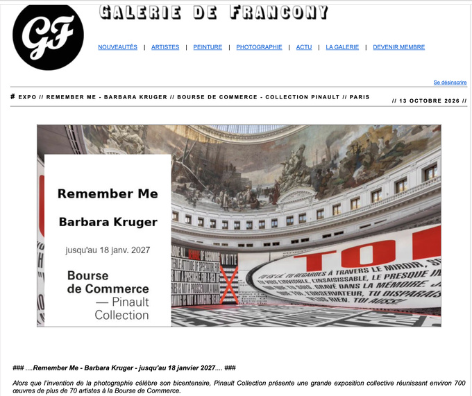 Barbara Kruger - Bourse du Commerce - Paris