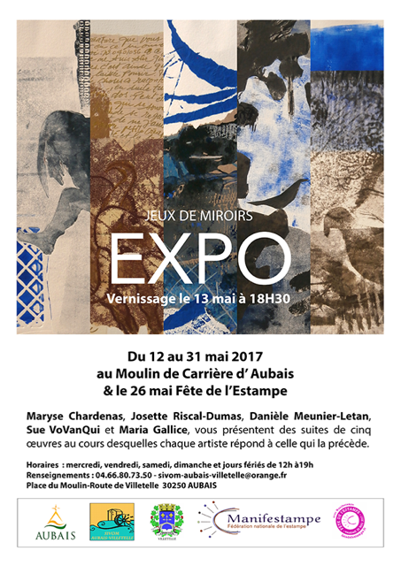 Expo " Jeux de Miroirs " au Moulin de Carrière d'AUBAIS