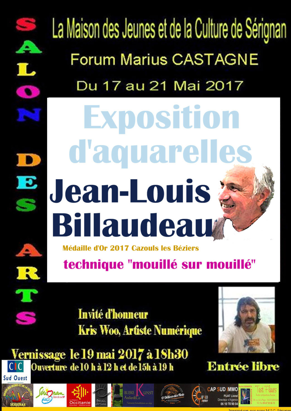 Aquarelles Jean-Louis BILLAUDEAU - Sérignan 34410