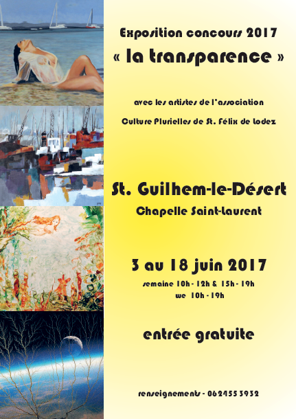 Exposition concours "La transparence" Chapelle Saint-Laurent - Saint-Guilhem-le-Désert