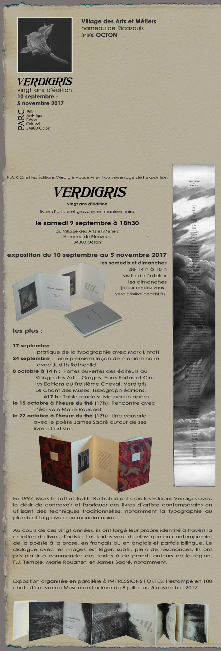 Exposition " VERDIGRIS , vingt ans d'édition " - Octon