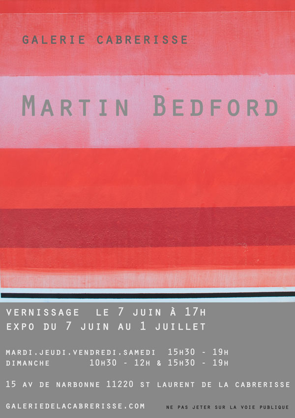 MARTIN BEDFORD - Galerie de la Cabrerisse