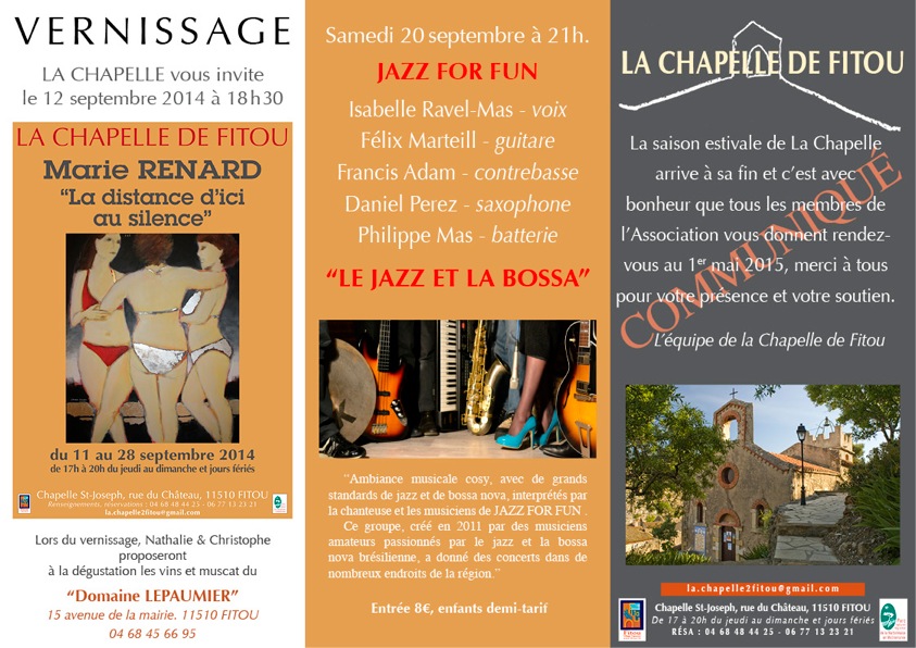 Exposition à la Chapelle de Fitou