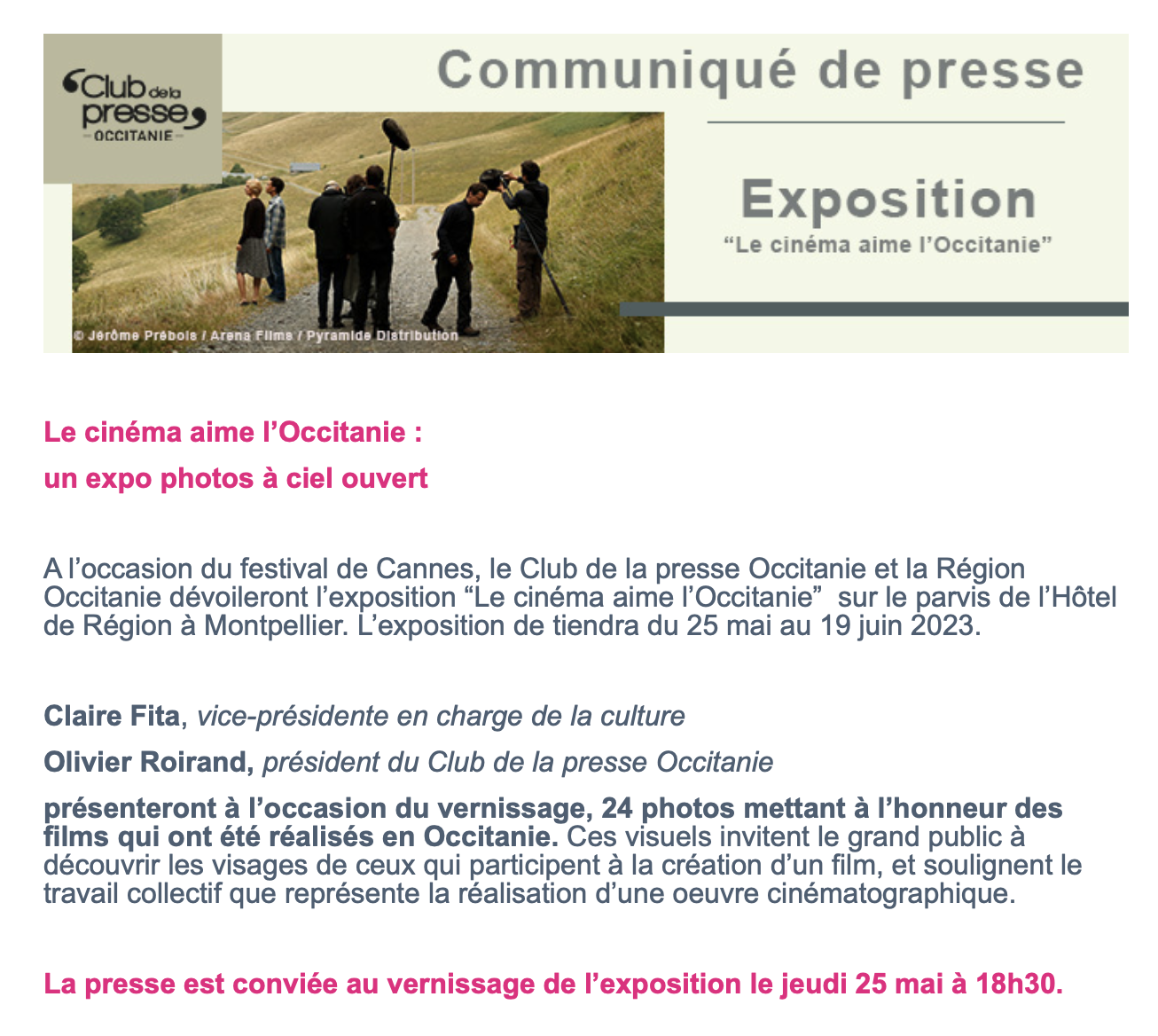 Le cinéma aime l’Occitanie : un expo photos à ciel ouvert