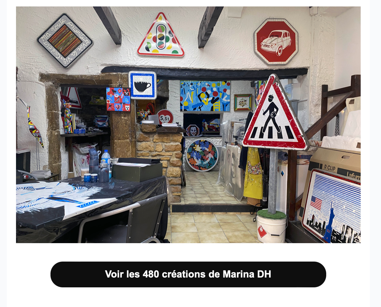 Visitez l'atelier de Marina DH