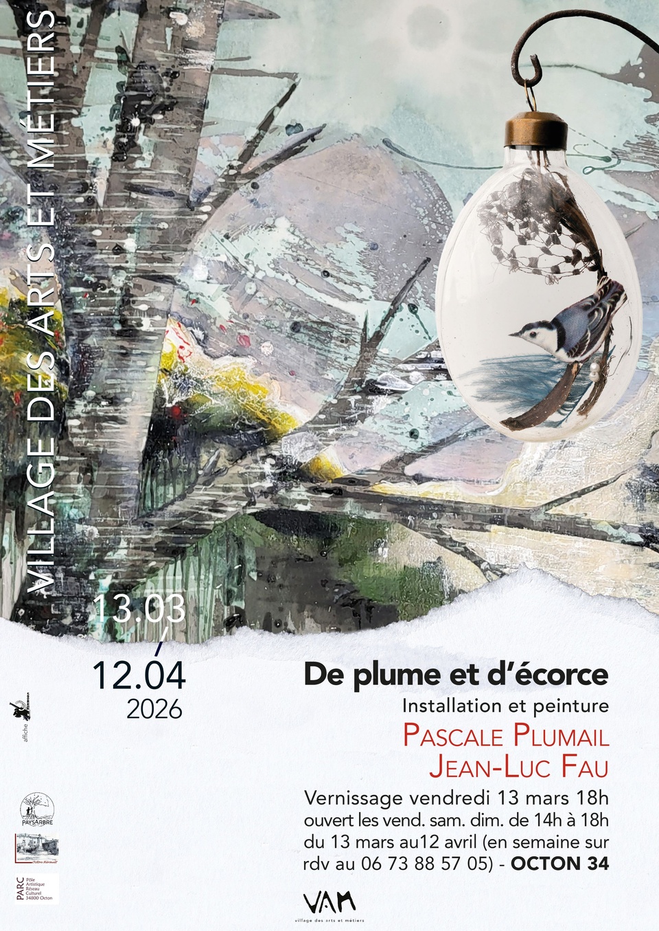 « De plume et d’écorce »    Pascale Plumail & Jean-Luc Fau