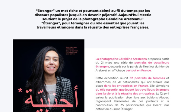 Exposition  "ETRANGER" LE PROJET ENGAGE DE LA PHOTOGRAPHE GERALDINE ARESTEANU