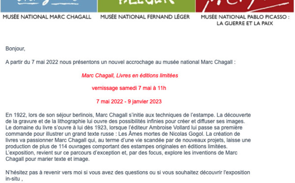 Musée national Marc Chagall : Marc Chagall, Livres en éditions limitées