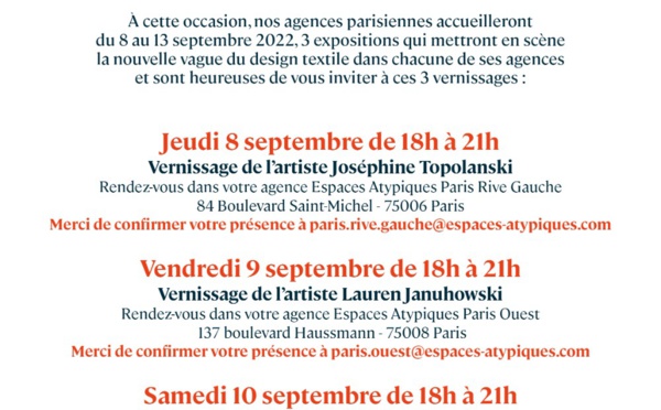 Espaces Atypiques x Paris Design Week - Paris