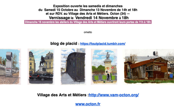 Exposition de PLACID -Village des Arts et Métiers - OCTON