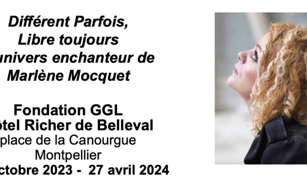 Marlène Mocquet  "Différent Parfois, Libre toujours" - Fondation GGL Montpellier à Hôtel de Richer de Belleval