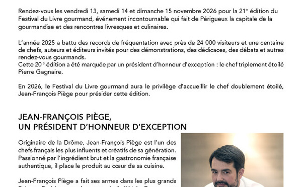 Festival du livre gourmand 2026