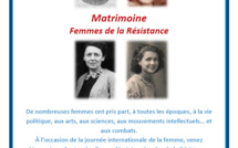 Exposition "Matrimoine, femmes de la Résistance"