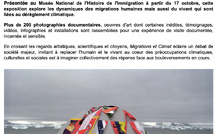 Exposition Migrations et Climat - Palais de la Porte Dorée