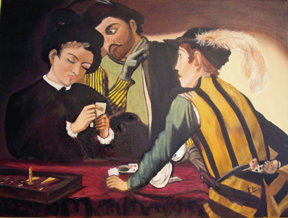 057-Les tricheurs-d'après Caravage-AA 057-Les tricheurs-d'après Caravage-AA