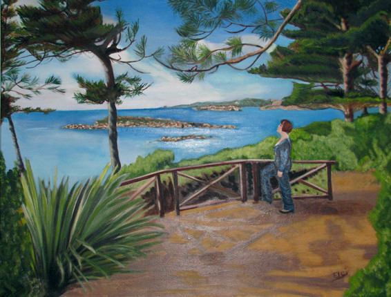 058-Eliane Cianni-Les pins-huile-65x50-réservé-AA 058-Eliane Cianni-Les pins-huile-65x50-réservé-AA