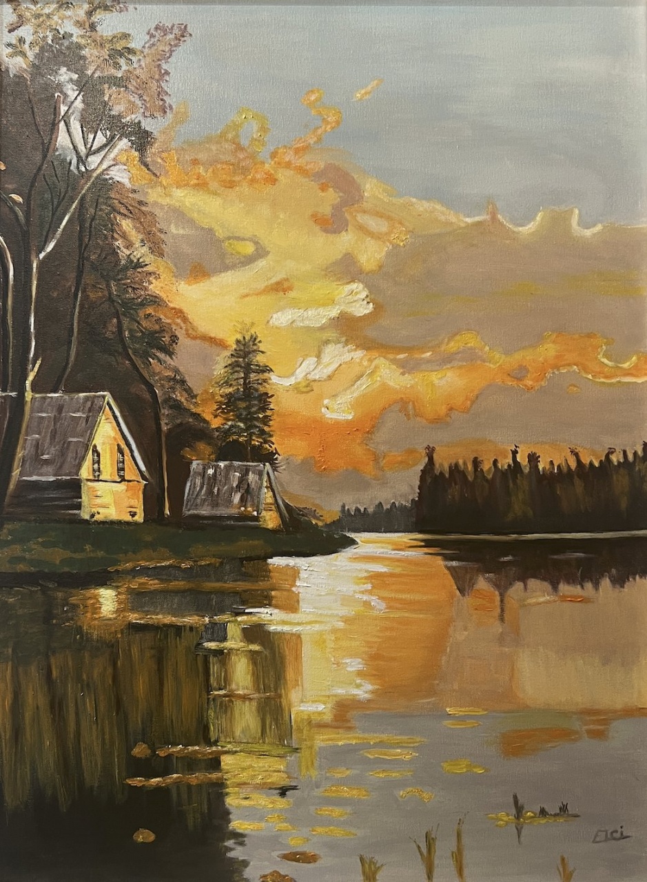 138-Ma cabanne au bord de l'eau - Éliane CIANNI 138-Ma cabanne au bord de l'eau - Éliane CIANNI