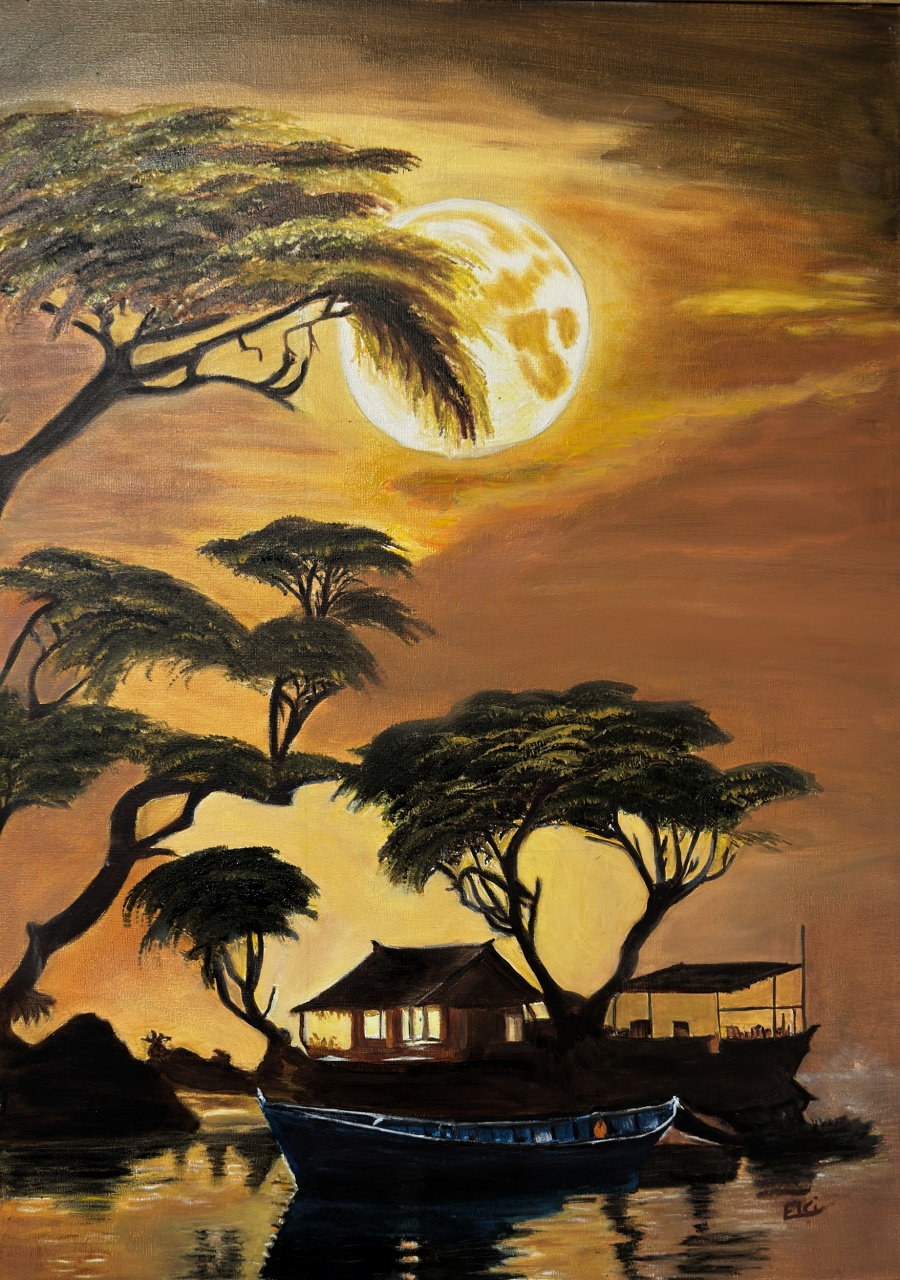 144 - La pagode au crépuscule - Éliane CIANNI - 144 - La pagode au crépuscule - Éliane CIANNI -