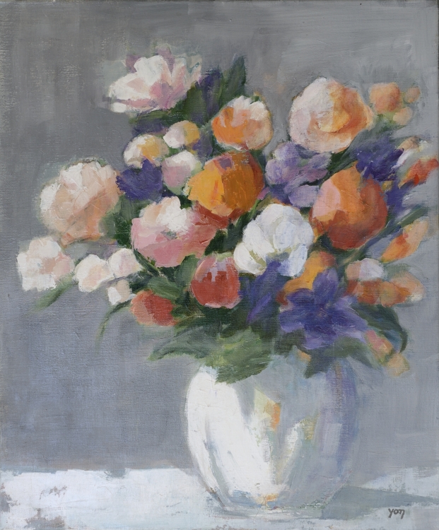 018-Le bouquet orange - Jacqueline YON 018-Le bouquet orange - Jacqueline YON