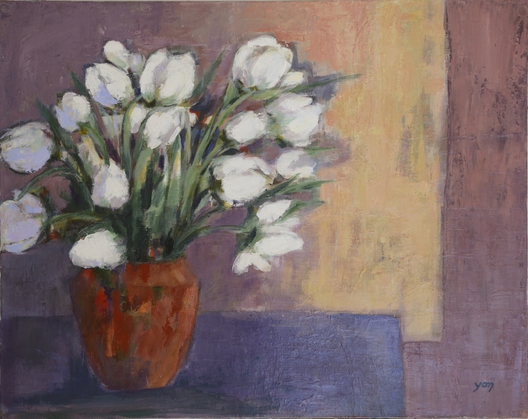 023-Tulipes blanches - Jacqueline YON