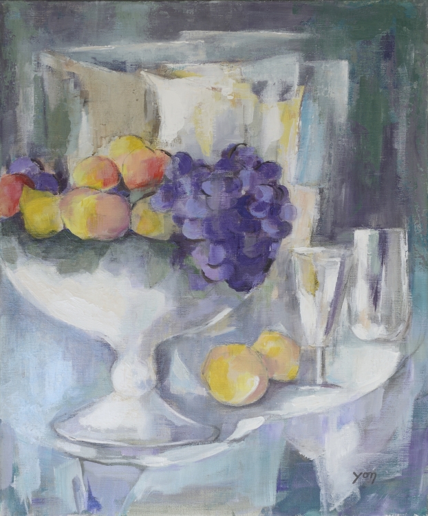 040-Coupe de fruits aus raisins - Jacqueline YON 040-Coupe de fruits aus raisins - Jacqueline YON