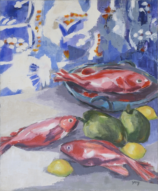 042-Nature morte aux rougets - Jacqueline YON 042-Nature morte aux rougets - Jacqueline YON