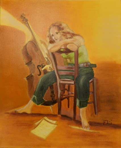 091-La contrebassiste - Eliane Cianni-A 091-La contrebassiste - Eliane Cianni-A