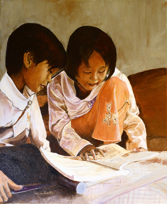 075-La leçon de lecture - Monique ROBERT 075-La leçon de lecture - Monique ROBERT