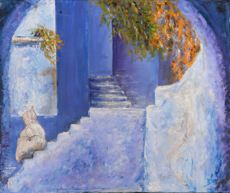 94-Repos à l'ombre dans un village tunisien - Marie-France GOUJON_01 94-Repos à l'ombre dans un village tunisien - Marie-France GOUJON_01